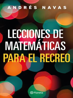 cover image of Lecciones de matemáticas para el recreo